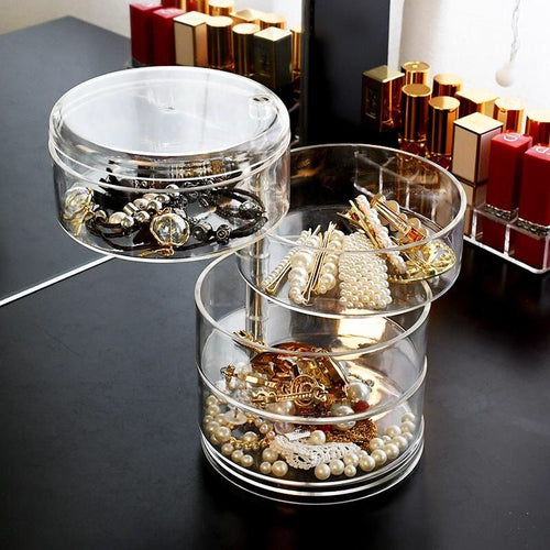 Rotatable Jewelry Storage Box Bowlift
