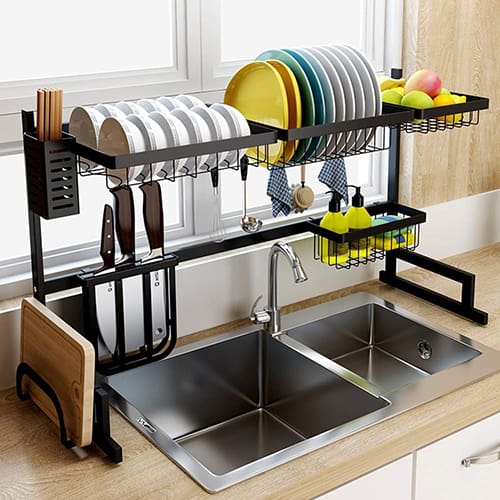 Kitchen Dish Drying Rack Over Sink Bowlift