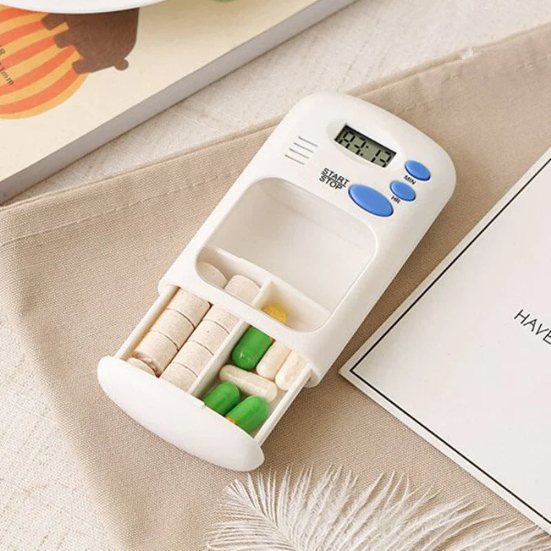Pills Storage Case With Alarm Timer Clock Bowlift