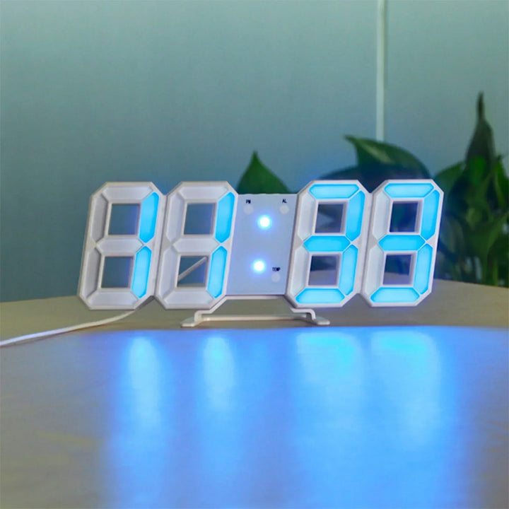 BowLift | Digital 3D LED Wall Clock – Modern design with dimming function and optimal visibility