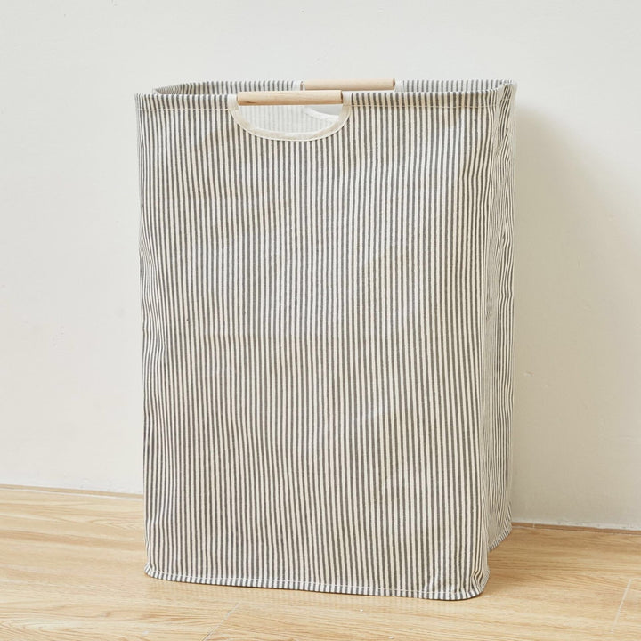 Foldable laundry basket made of cotton and linen