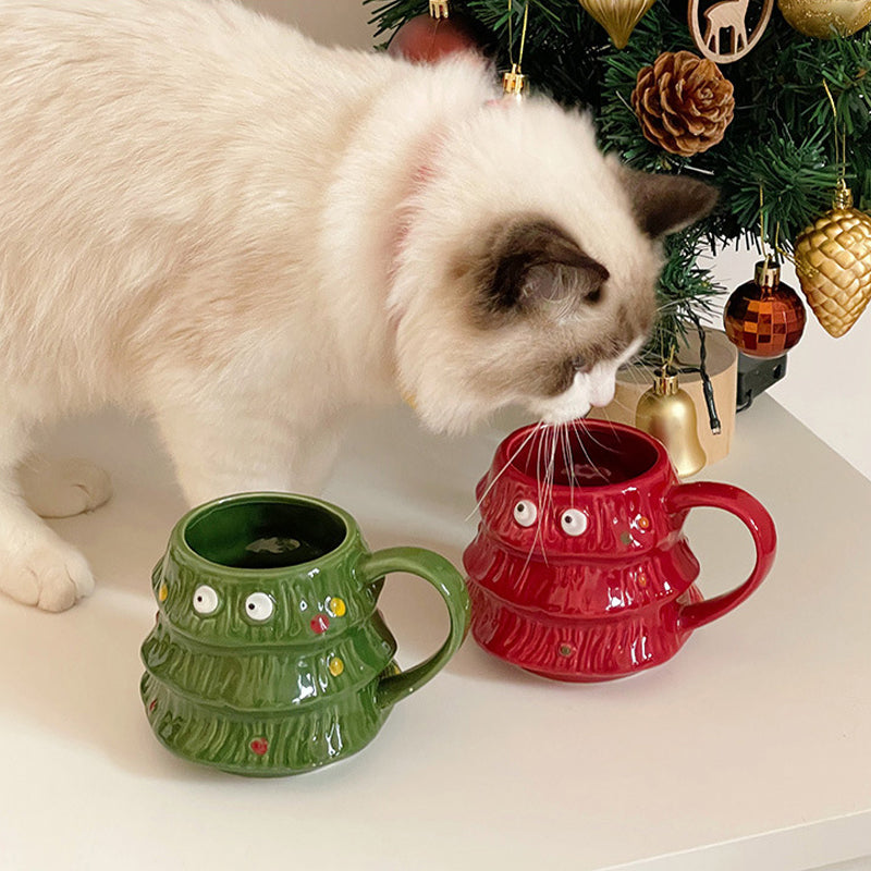 Creative Big Eyes Christmas Tree Mug | Bowlift