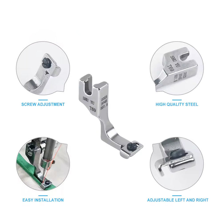 BowLift | Adjustable invisible zipper guide foot for sewing machine