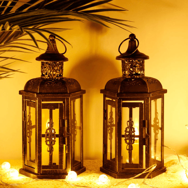 BowLift | Vintage Scandinavian Black Iron Candle Lantern