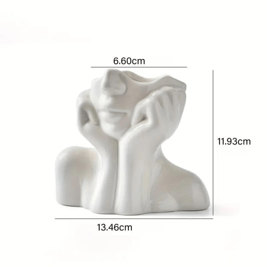 "Unique and Modern Ceramic Vase, Decorative Flower Vase for Living Room and Office" | Bowlift