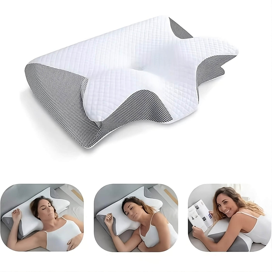 BowLift | RelaxNeck Ergonomic Memory Foam Pillow – Support for Neck and Back
