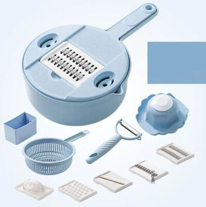 BowLift | Multifunctional Vegetable Grater with Sieve – 3-in-1 Kitchen Grater for Vegetables & Fruits | Practical Kitchen Helper with Collection Tray