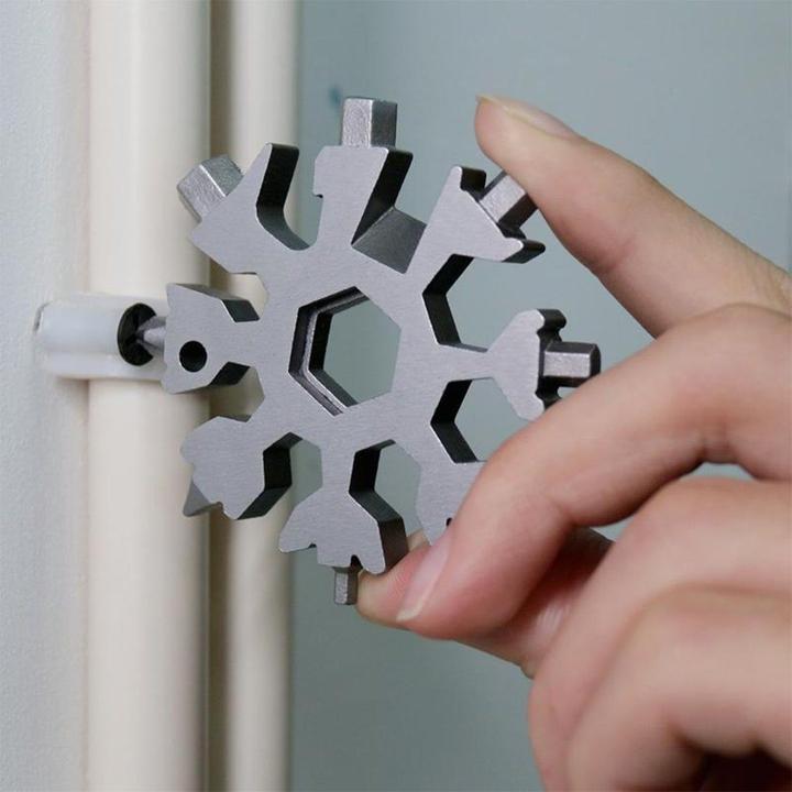BowLift | Snowflake - MultiTool 18-in-1 Stainless Steel Portable for Outdoor Adventures