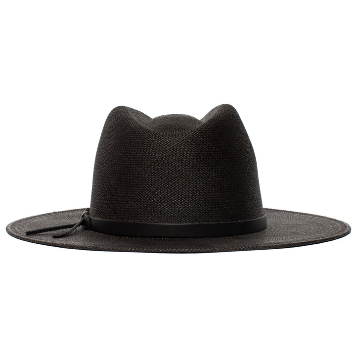 Summer Straw Fedora Hat-Black | Bowlift