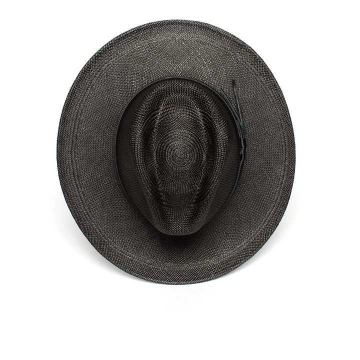 Summer Straw Fedora Hat-Black | Bowlift