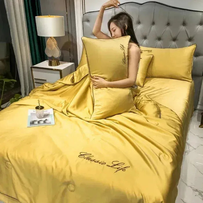 SummerSilk Bowliftanket - Soft Cooling Embroidered Silk Bowliftanket | Bowlift