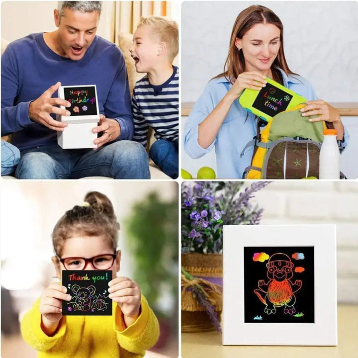 BowLift | 100 pieces scratch art set – Creative DIY fun for kids & adults