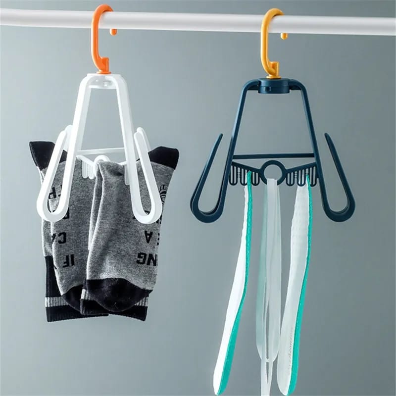 Rotating Shoe Drying Organizer Hanger with 4 Hooks Bowlift