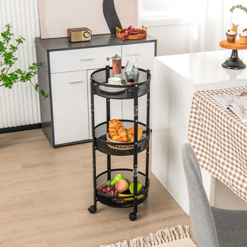 3 Tier Foldable Iron Storage Rack Bowlift