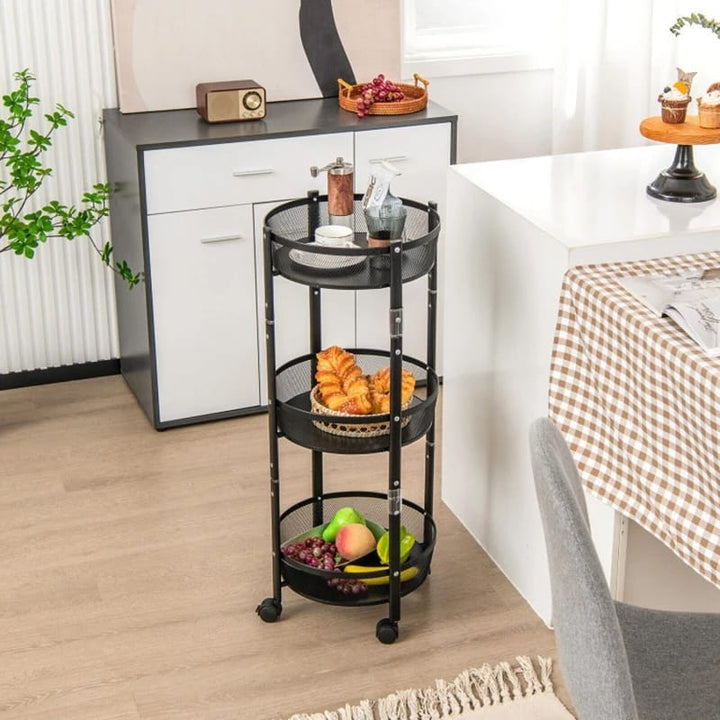 3 Tier Foldable Iron Storage Rack Bowlift