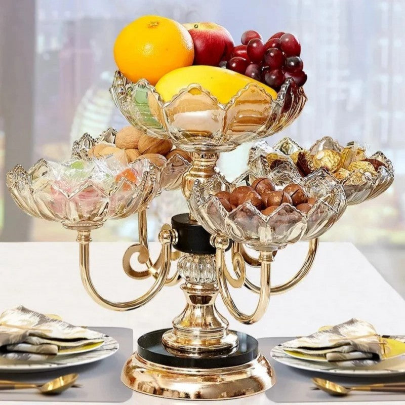 Rotating Dry fruit Plate Rack Bowlift