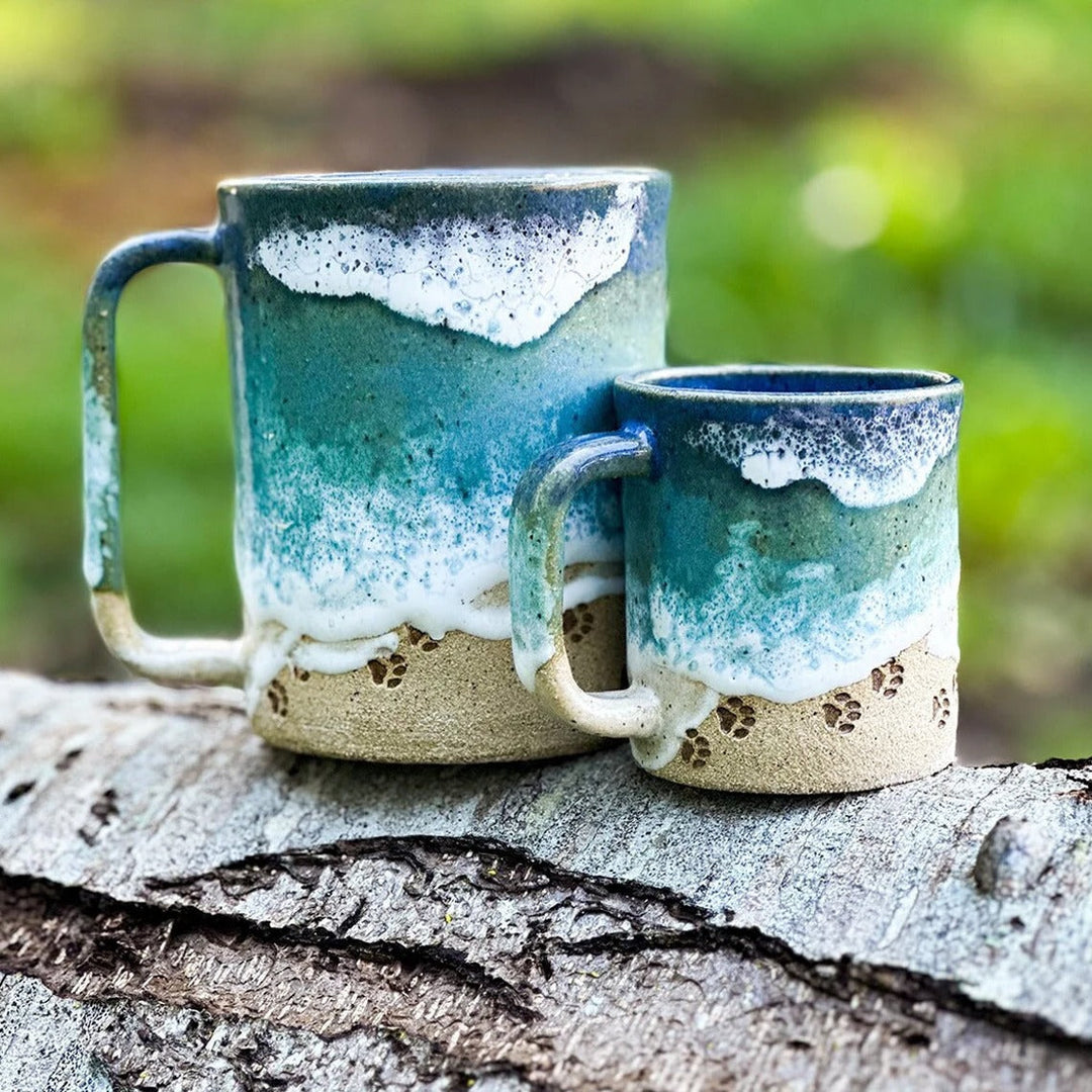 Paw 3D Printed Ceramic Shoreline Coffee Mug | Bowlift