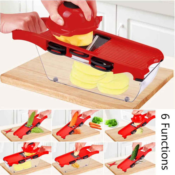 6 In 1 Mandoline Slicer Vegetable Cutter Bowlift