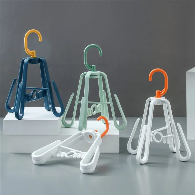 Rotating Shoe Drying Organizer Hanger with 4 Hooks Bowlift