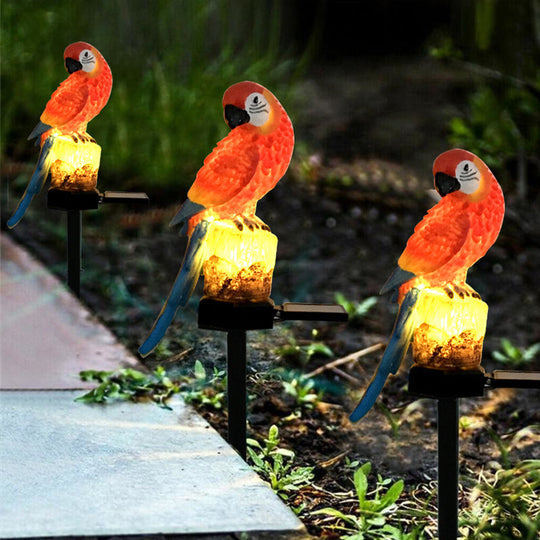 Garden Eagle Owl Parrot Statue LED Solar Light Outdoor Waterproof Lawn Lamp | Bowlift