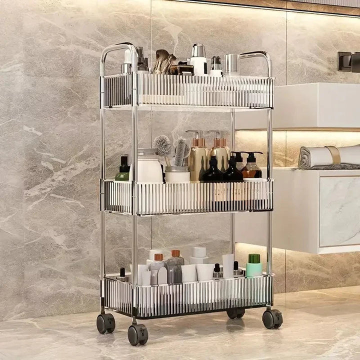 Acrylic Multifunction Storage Rolling Utility Cart Bowlift