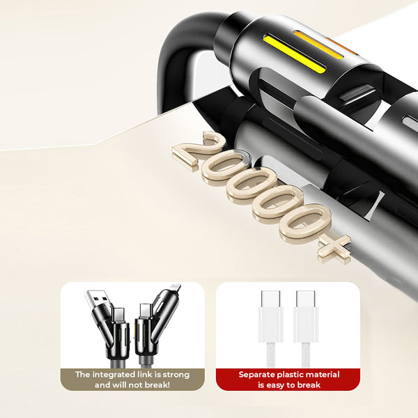 BowLift | 240W 4-in-1 USB C Cable