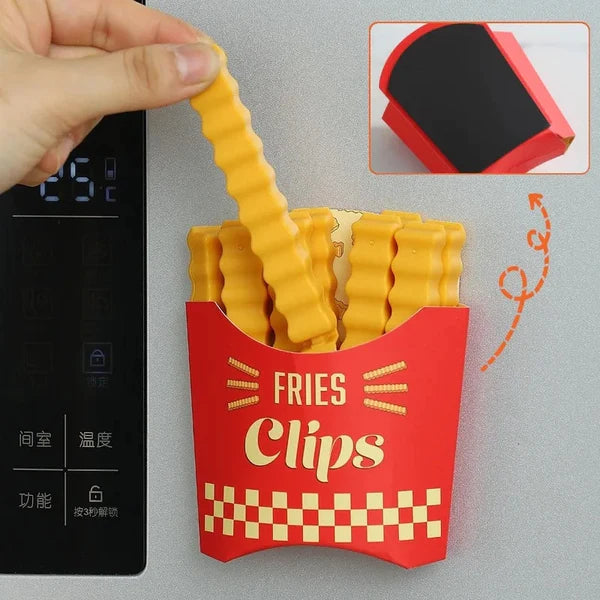 Magnetic French Fries Style Food Sealing Clips (12pcs) Bowlift