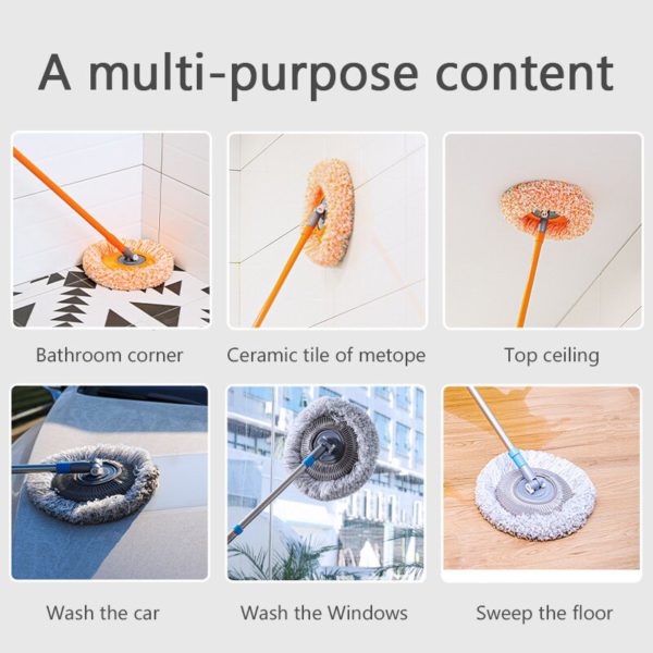 FlexiRein 360° Rotatable Microfiber Cleaning Mop | Bowlift