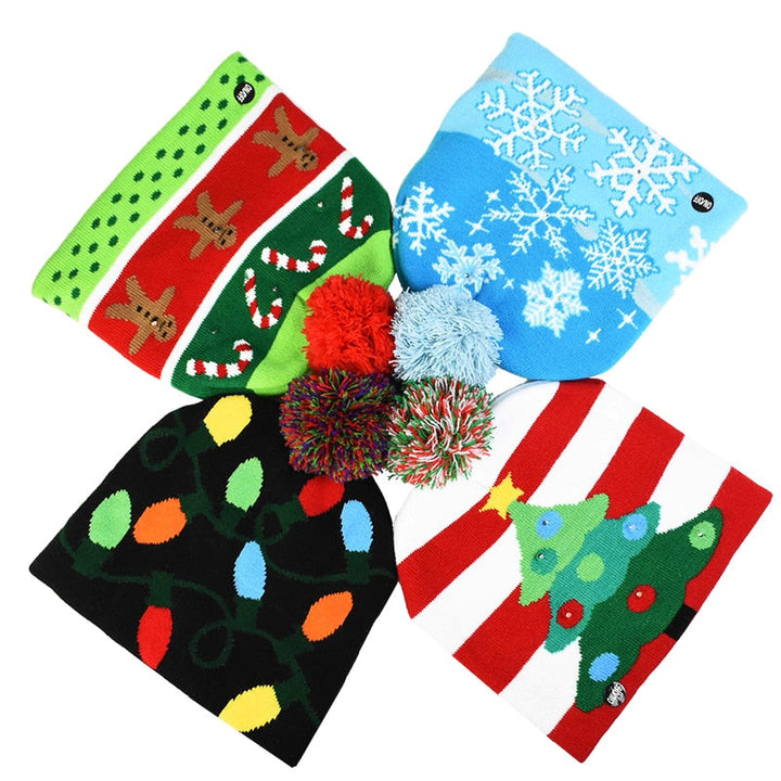 BowLift | 🎅LED Christmas Knitted Hats Light up Xmas Beanie