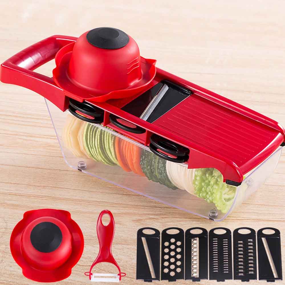 6 In 1 Mandoline Slicer Vegetable Cutter Bowlift