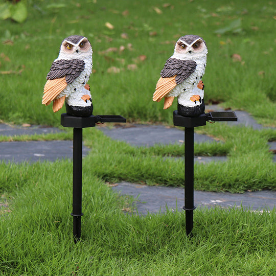 Garden Eagle Owl Parrot Statue LED Solar Light Outdoor Waterproof Lawn Lamp | Bowlift