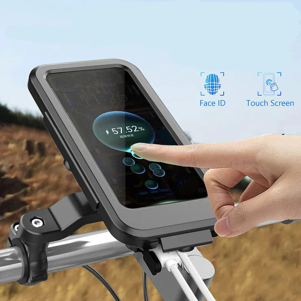 RideCharge Pro – Waterproof Phone Holder with USB and 15W Wireless Charging for Bike and E-Bike | Bowlift
