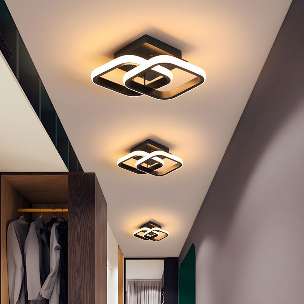 BowLift | Ceiling Light with LED Black Metal Frame