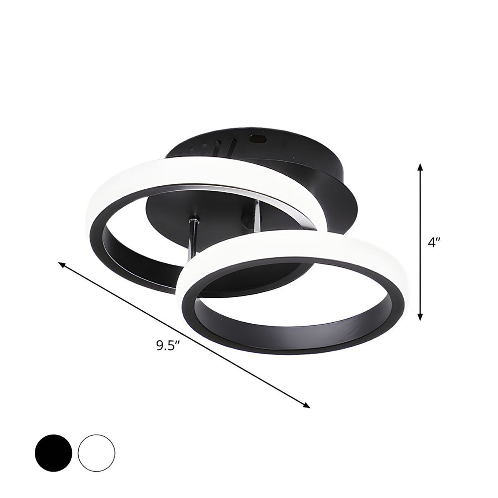 BowLift | Ceiling Light with LED Black Metal Frame