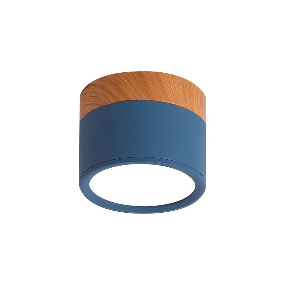 BowLift | Ceiling Light with Pink Flush Wood Finish