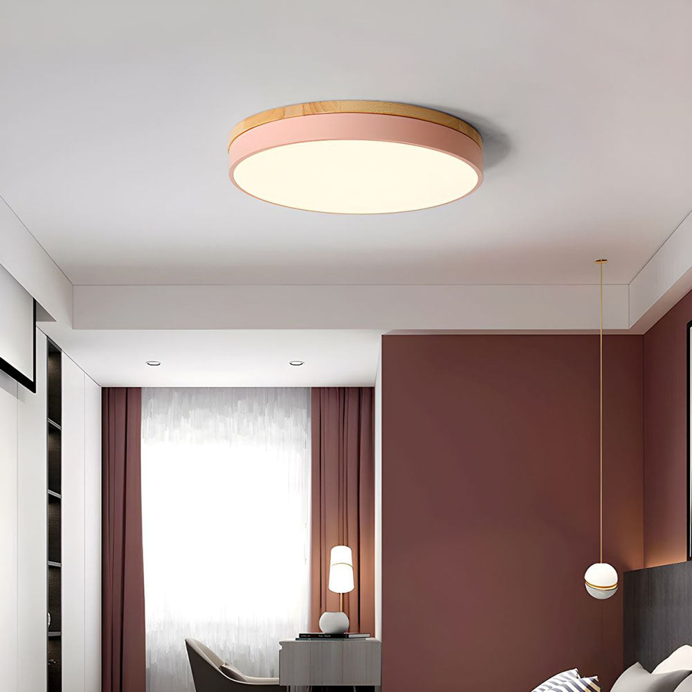 BowLift | Ceiling Light Modern Wood LED Flush Fitting