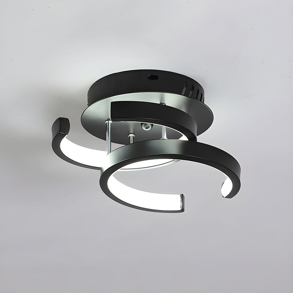 BowLift | Ceiling Light with LED Black Metal Frame