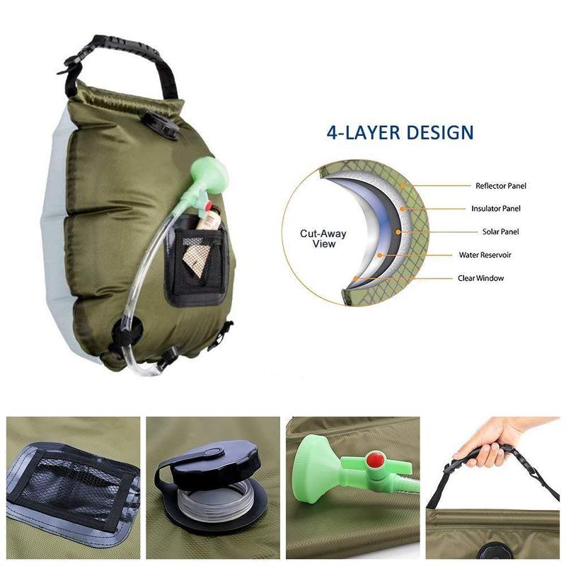BowLift | Portable Solar Shower Bag for Camping Van and Tents