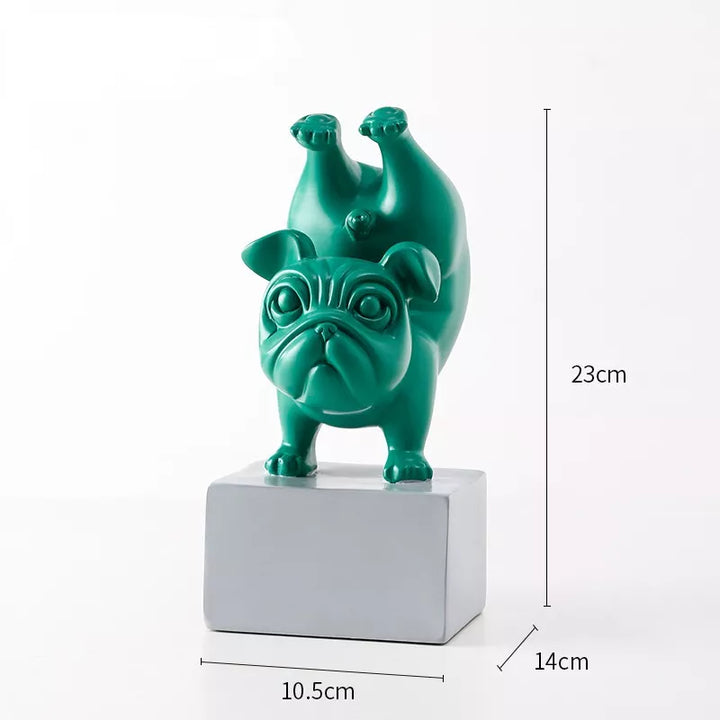 HappyPup Bulldog Sculptures - Playful Interior Decoration for Home Bowlift