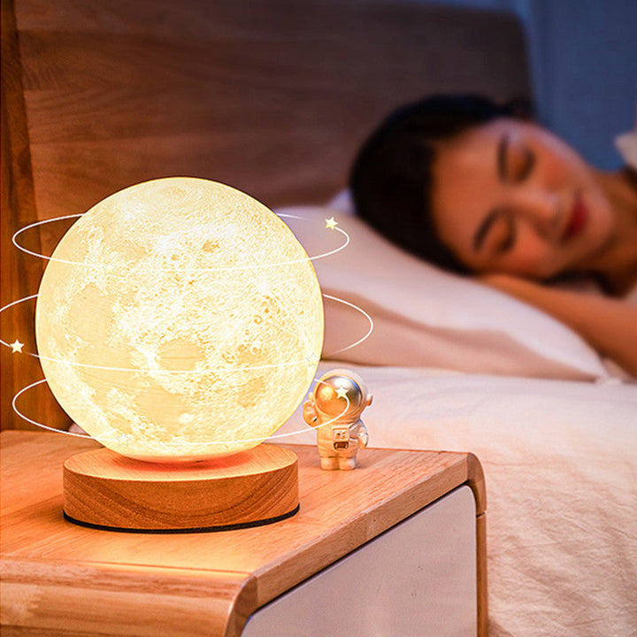 BowLift | Levitating Illusion Color Option Rotating Magnetic Moon Lamp