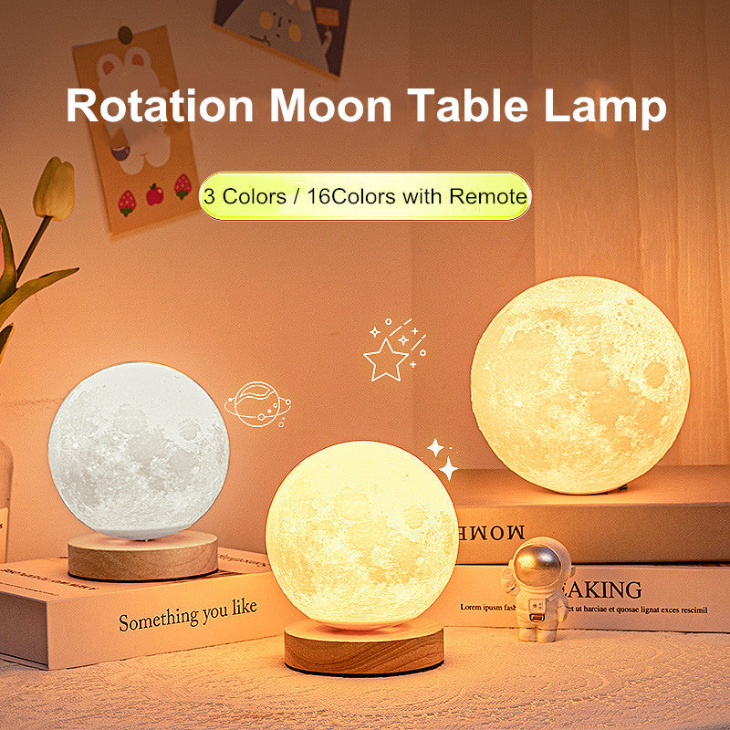 BowLift | Levitating Illusion Color Option Rotating Magnetic Moon Lamp