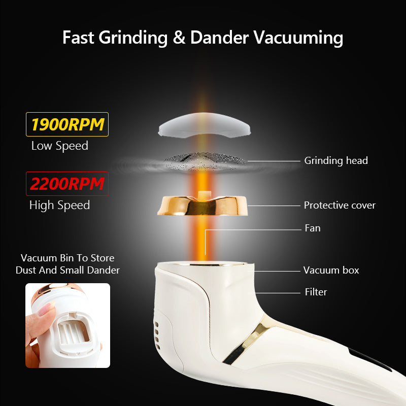 BowLift | Electric Callus Remover Foot Corns Dead Skin Treatment Rechargeable Scraper Plumice Peel for Soft Toes