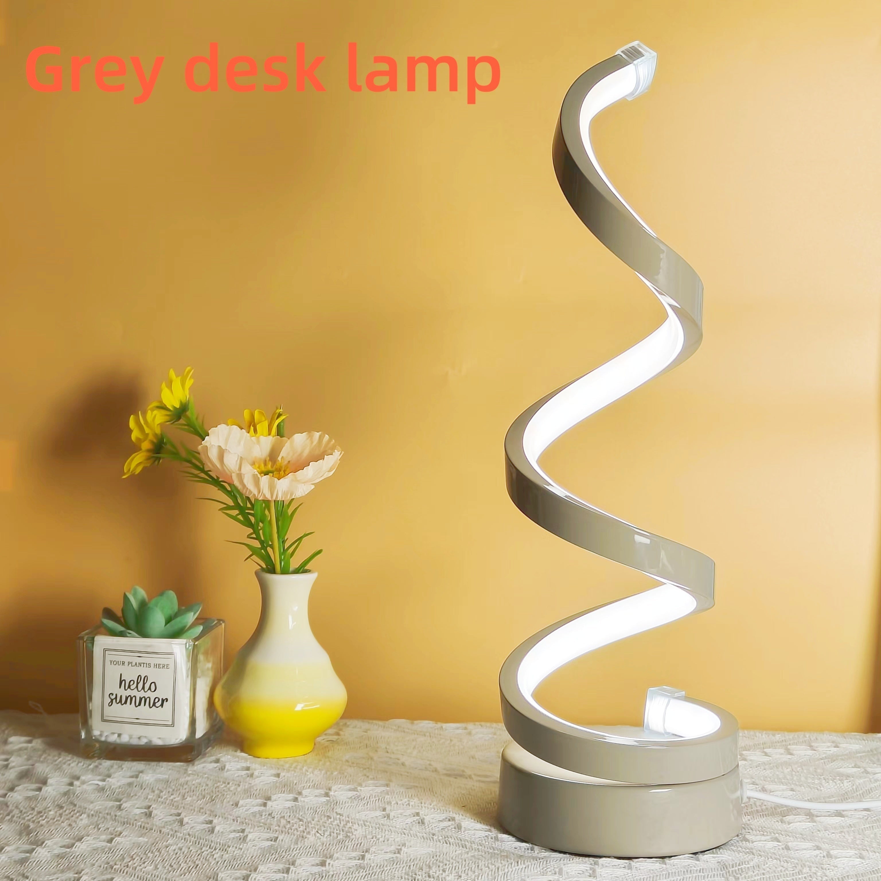 BowLift | Modern Spiral Table Lamp – Creative LED Desk Lamp with Gentle Warm Light, Perfect for Bedroom, Living Room, and Study Decor