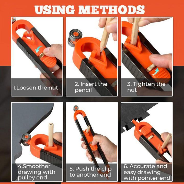 Precise Contour Gauge with Lock | Bowlift