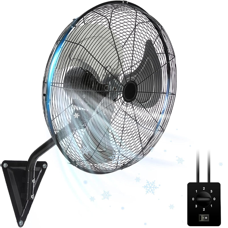 BowLift | 18 Inch Wall Mount Fan High Velocity 3-Speed Wall Fan 5500 CFM Industrial Outdoor Wall Fan