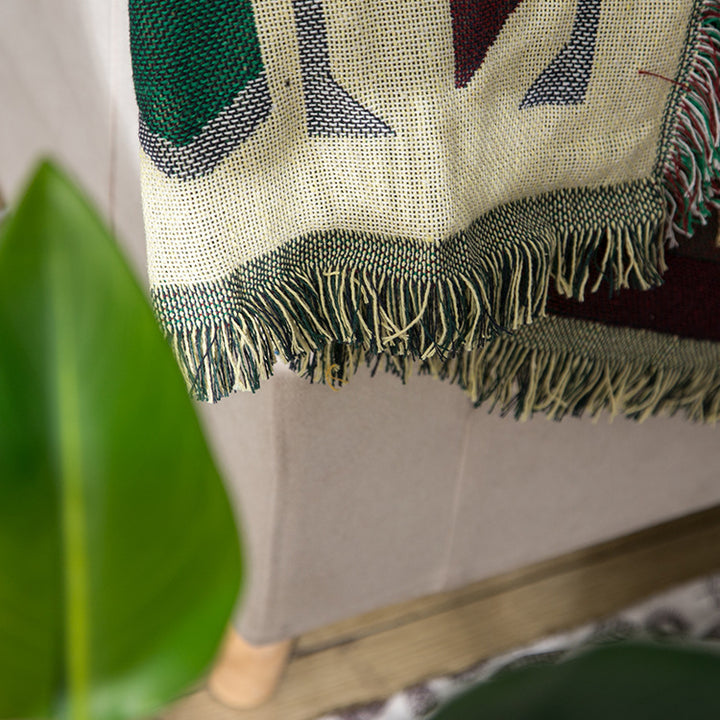 Artistic Geometric Patterned Throw Blanket