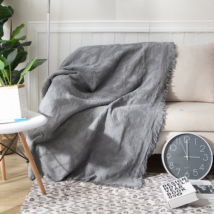 Textured Woven Throw Blanket