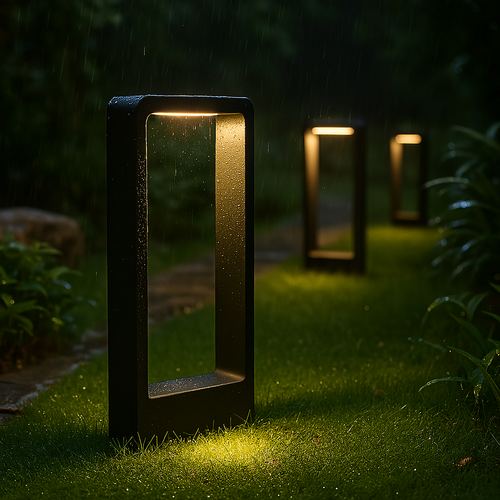 BowLift | Outdoor Pathway Light with Modern Black Frame
