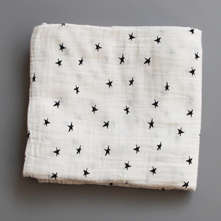 Cute Patterned Muslin Swaddle Blanket Bowlift