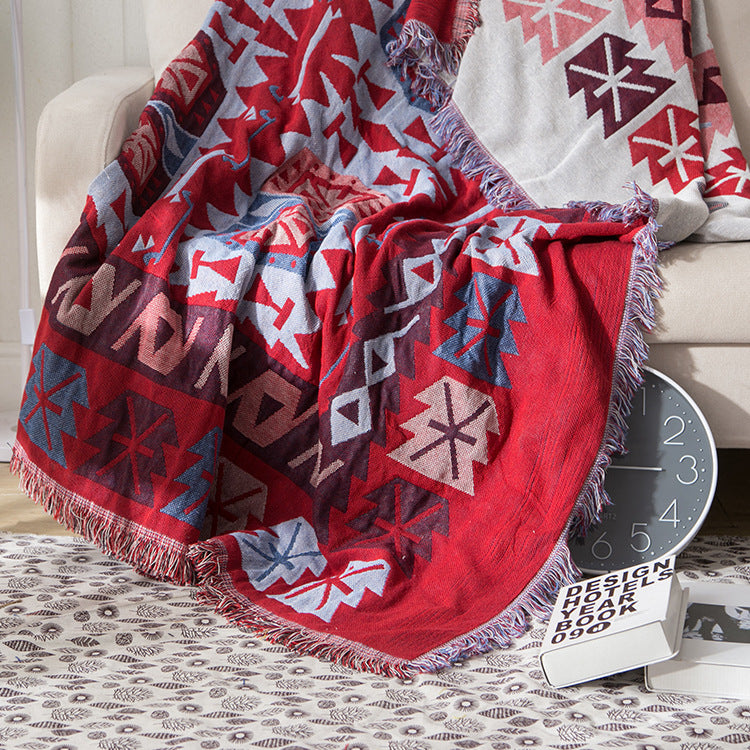 Artistic Ethnic Patterned Throw Blanket